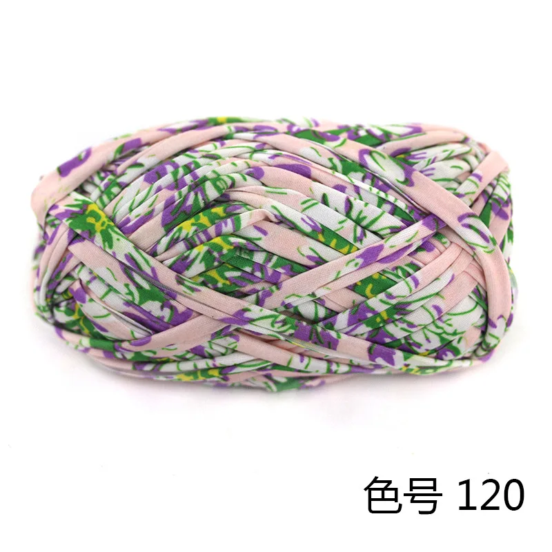 2 шт. DIY Вязание Шерсть креативная пряжа Экологичная 100 г Skein ручной работы Смешанная лента футболка пряжа для вязания крючком - Цвет: 120