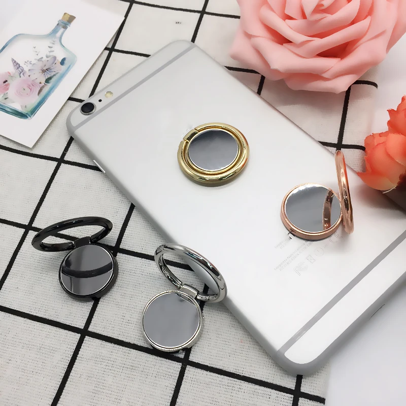 General Mirror Phone finger ring holder 360 Degree stand for Samsung Huawei For iPhone5 5se X 7 6 8 plus Smart phone Universal |