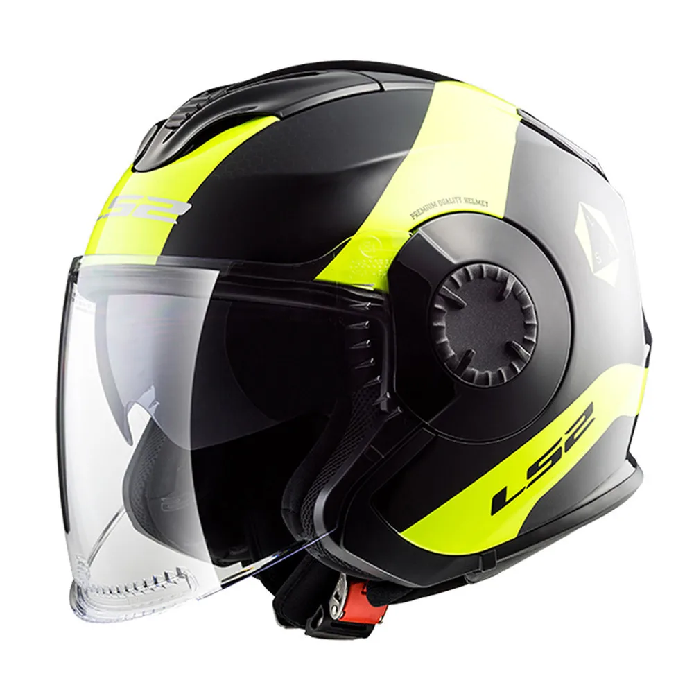 Technik Yellow Ls2 OF570 Verson Technik Jet шлем мобильный мотоциклетный скутер Capacetes De Motociclista Casco Moto Casque Moto cask - Цвет: Technik Yellow