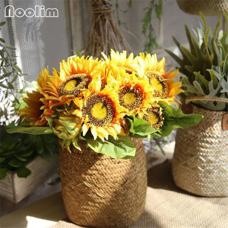 Креативные плетеные цветочные горшки из морских водорослей искусственная