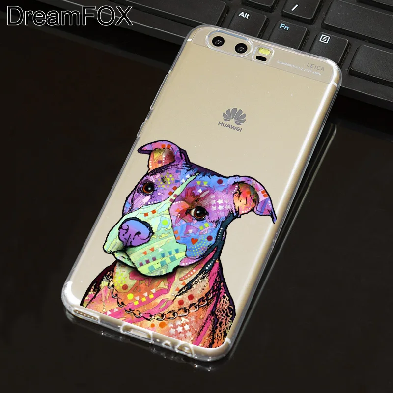 DREAMFOX L577 Мягкий силиконовый чехол из ТПУ с собакой для Huawei P8 P9 P10 Lite Plus 2017 Honor 8 Pro 9 6X |