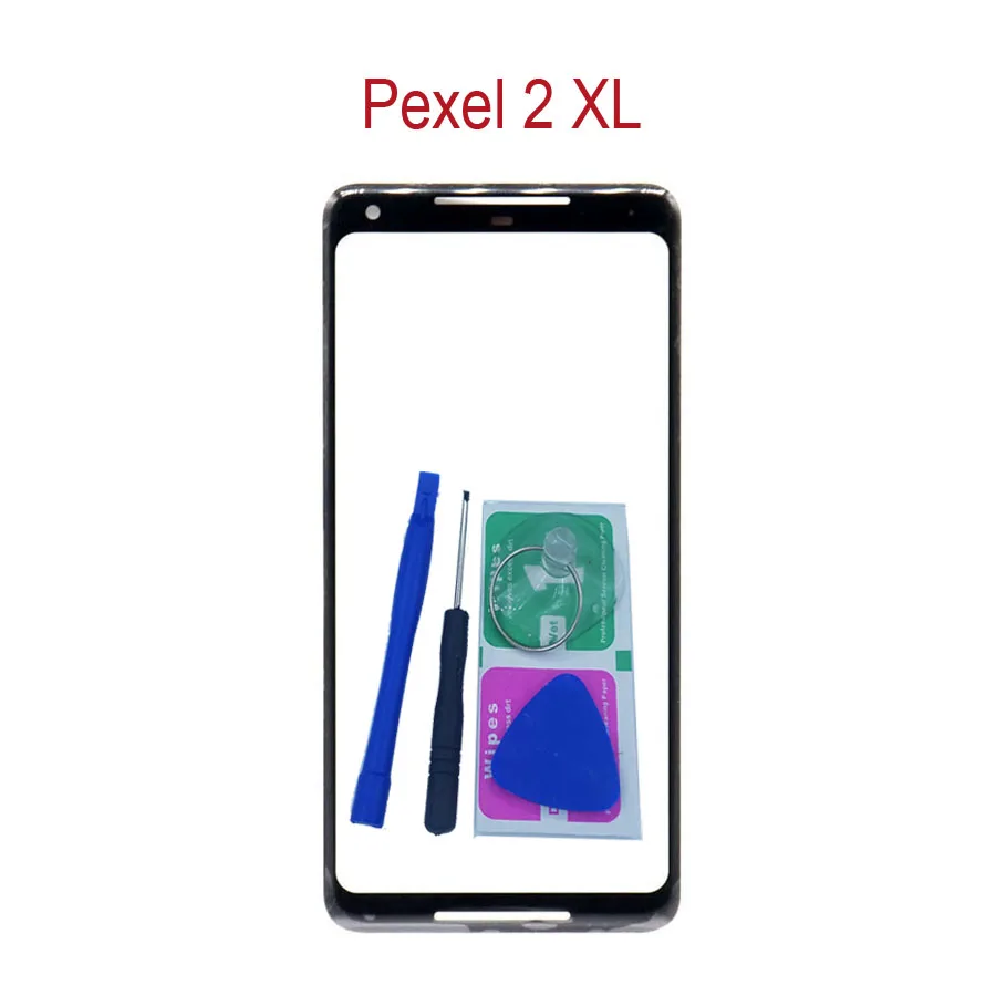 For Google Pixel 2 XL 2XL XL2 6.0" Original Phone Touch Screen Front Outer Glass Panel Replacement With Adhesive + Tools