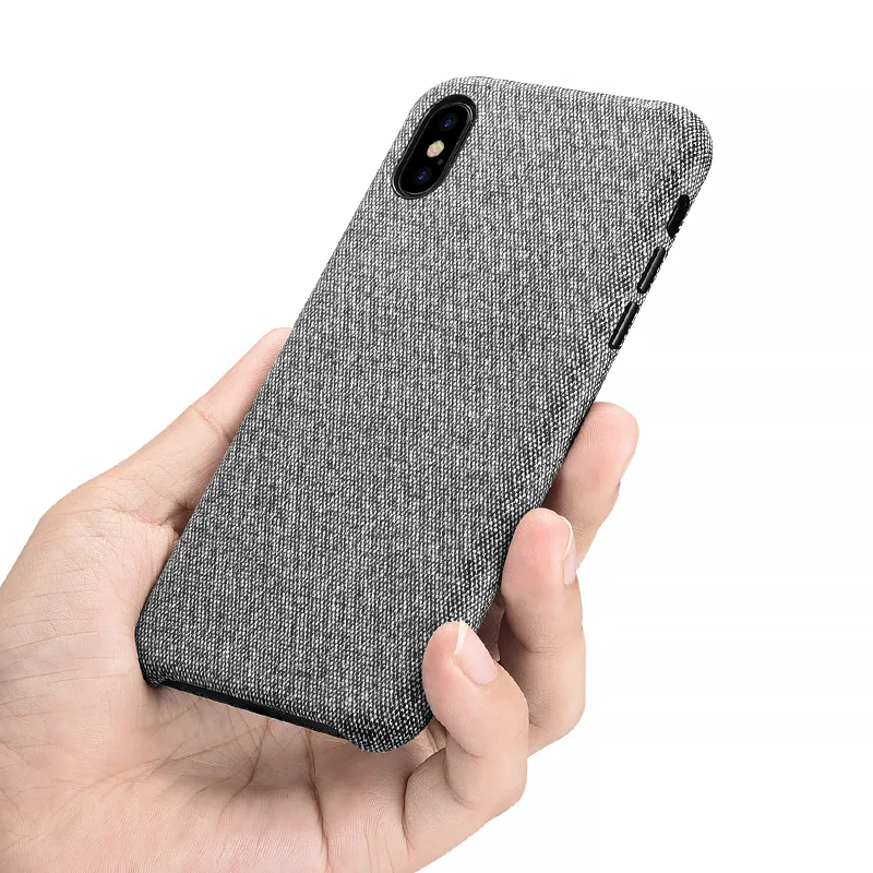Серый Оригинальный XOOMZ снежный узор ткань чехол для iPhone X Модная тонкая мягкая