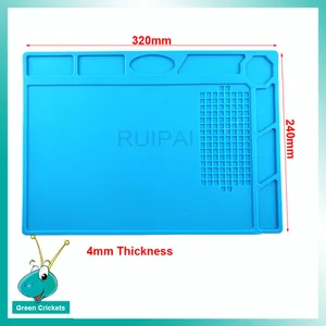Коврик силиконовый для ремонта часов, нескользящий мягкий коврик 32*24 см