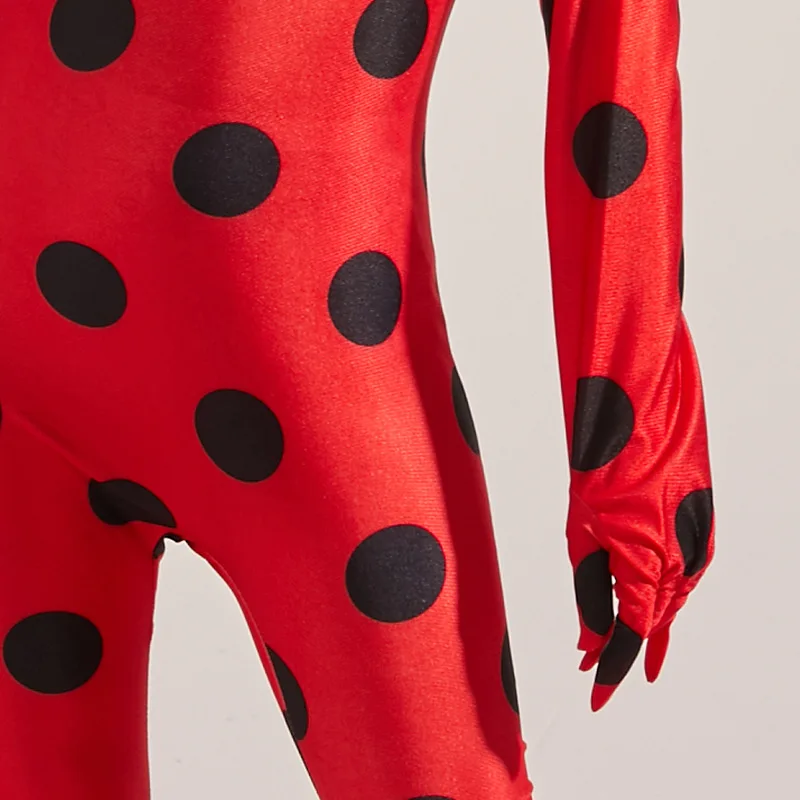 3 Pcs/set Kids Ladybird Costume Clothing Sets Anime Girl Lady Bug Cosplay Marinette Little Beetle Suit Lady Bug Jumpsuit C3082CH