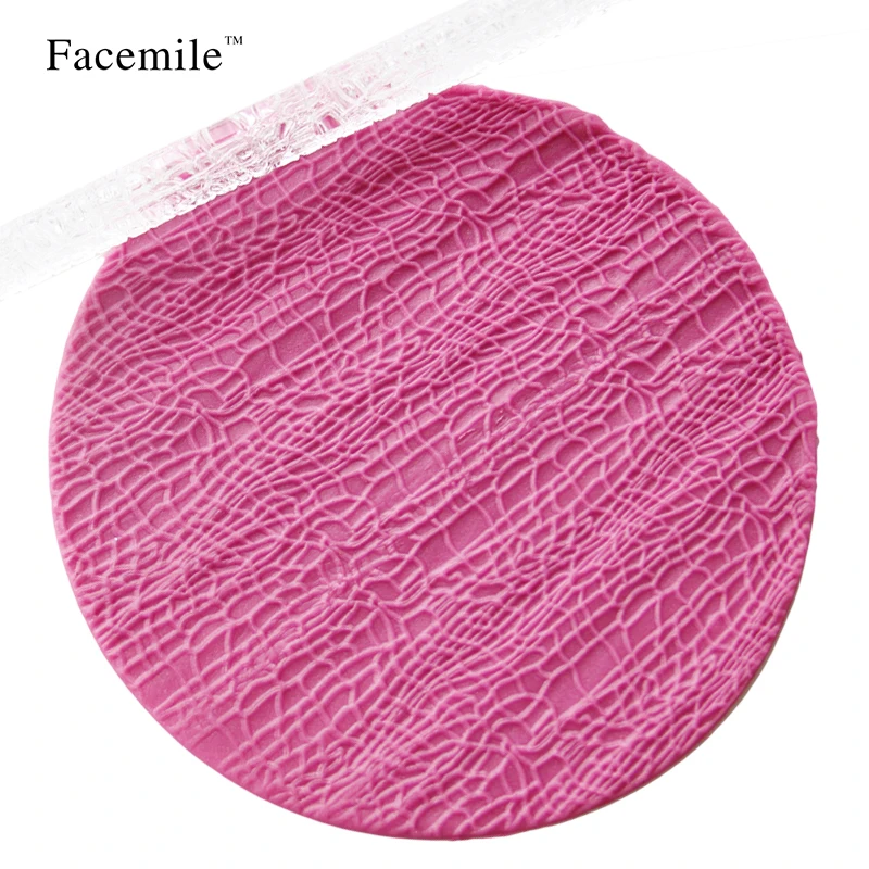 Прозрачный ролик для тиснения помадки Шпилька с эффектом крокодиловой кожи