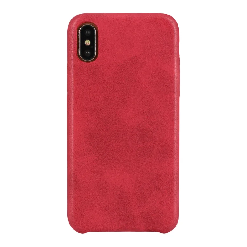 Чехол из искусственной кожи для iPhone X 6 6s 7 8 Plus чехол в стиле ретро простые чехлы