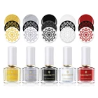 BORN PRETTY золотой серебряный лак для штамповки 6 мл Лак для дизайна ногтей штамповка белая ночная штамповка серия лак для дизайна ногтей