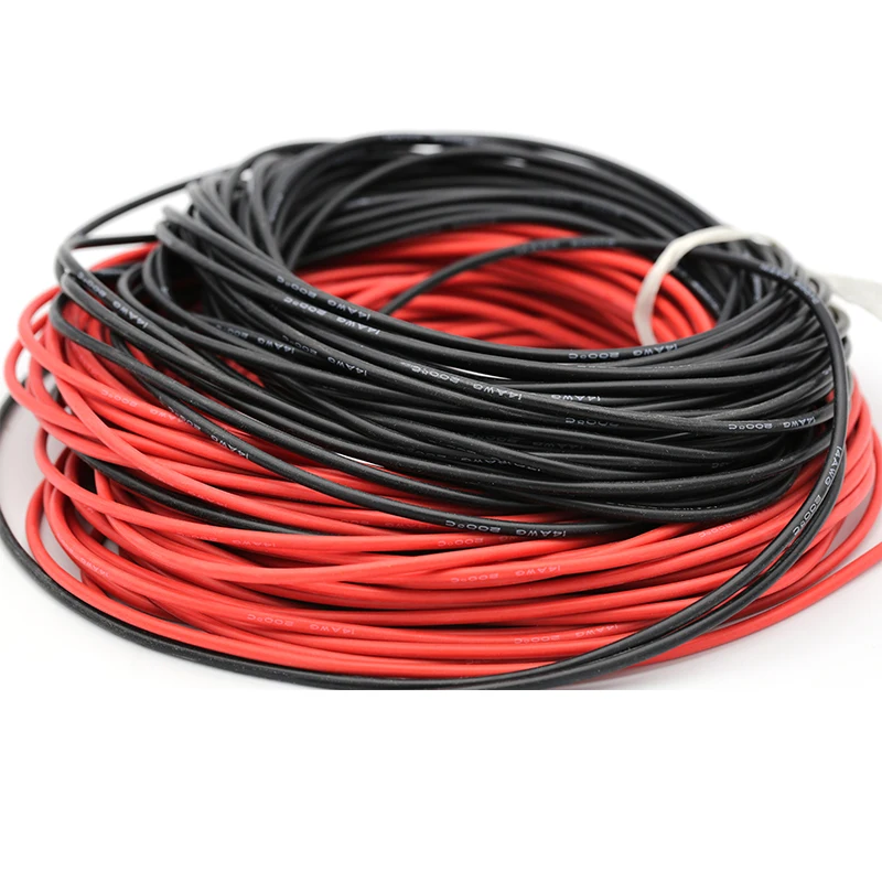1 м AWG 8 10 12 14 16 18 20 22 гибкий силиконовый Твердый электронный провод луженая медная