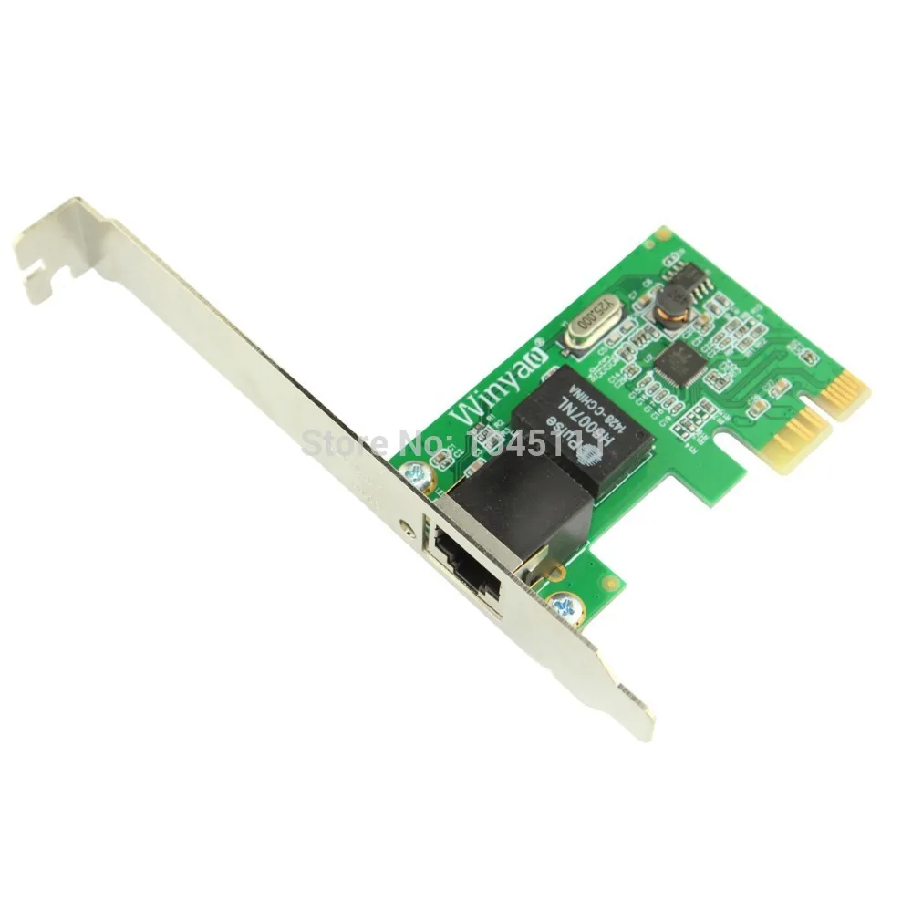 

Адаптер компьютерный Winyao WY8111E PCI-E Gigabit Ethernet, 10/100 Мбит/с