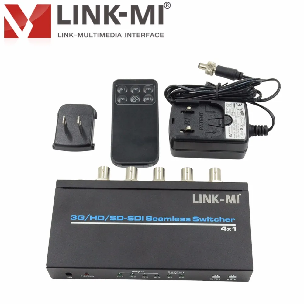 LINK MI S401 SDI/HD SDI/3G SDI бесшовный коммутатор 4x1 преобразователь последовательный