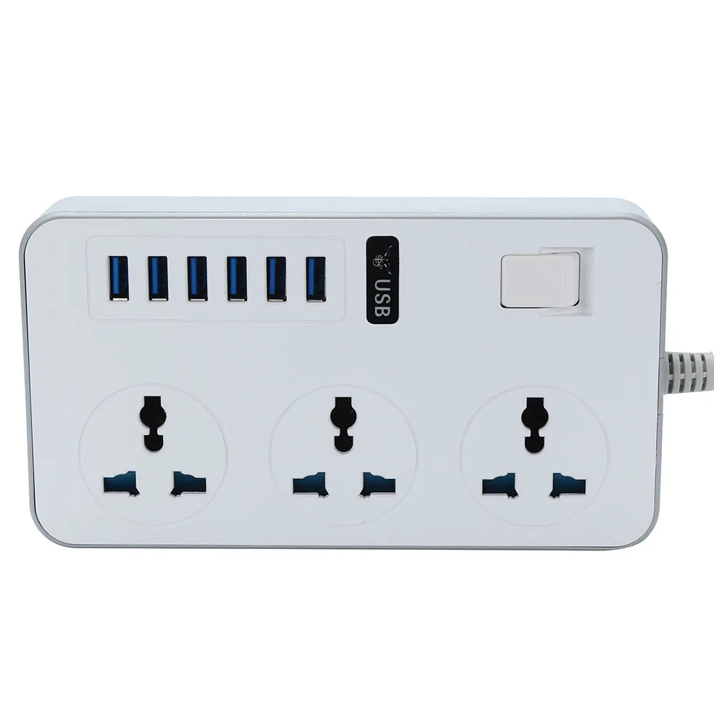 6USB мобильного телефона Зарядное устройство 5V 2.4A зарядное устройство с 3 usb-портами для штепсельная вилка американского стандарта для мобильного телефона, Универсальные наушники адаптер для samsung huawei