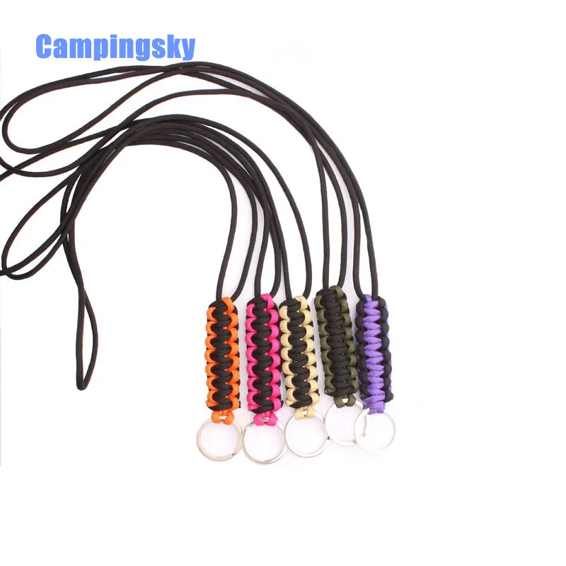 CAMPINGSKY ручной парашютный шнур брелок для ключей Паракорд фонарик веревка