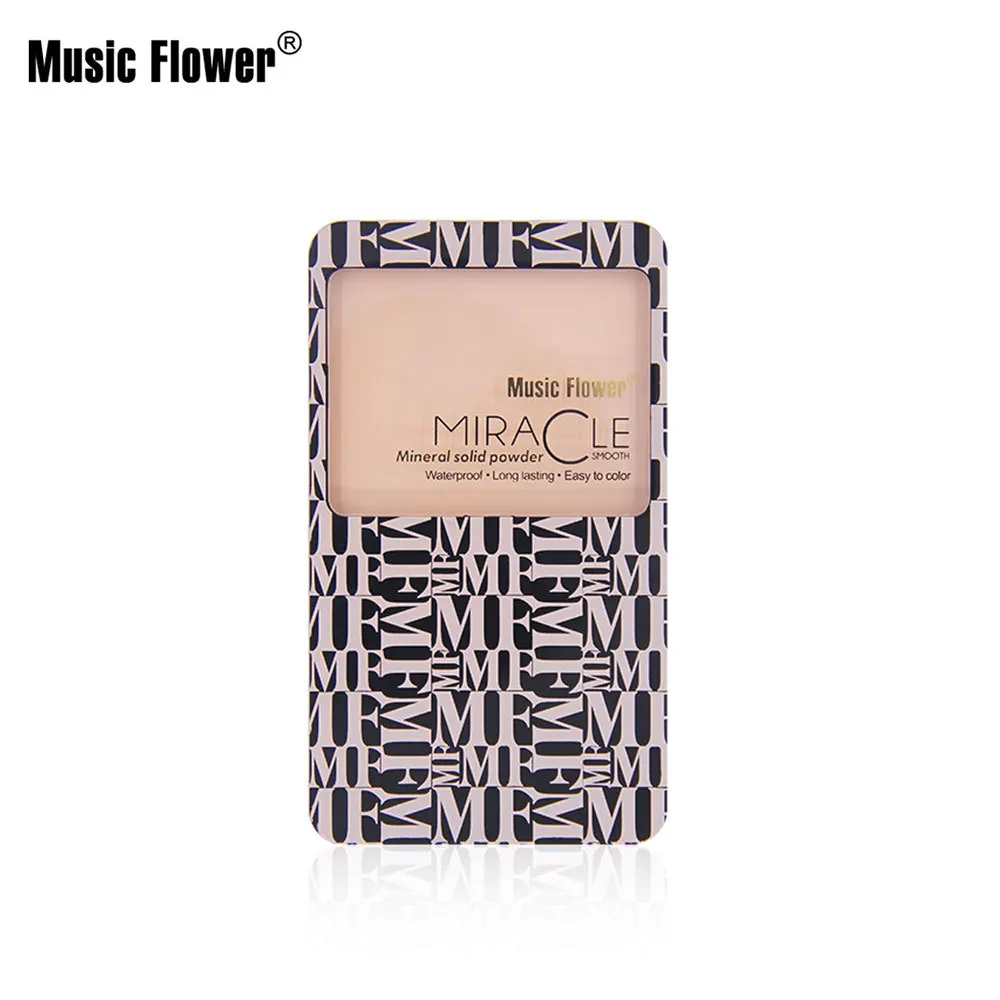 Music Flower прессованный минеральный блестки матовое покрытие Пудра со спонжем