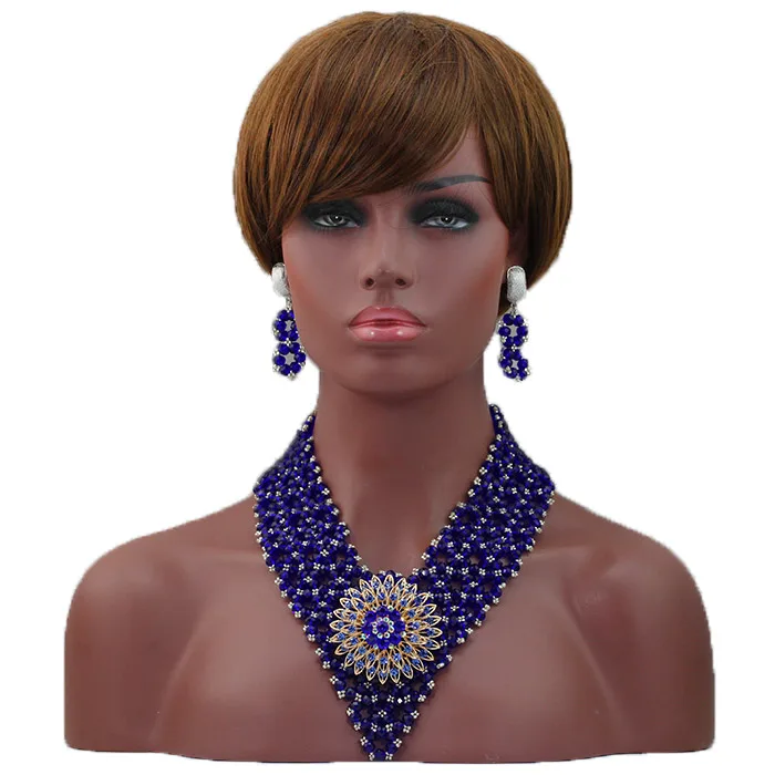 Комплект из колье и серёг в африканском стиле|necklace set|crystal necklace setnecklace set silver |