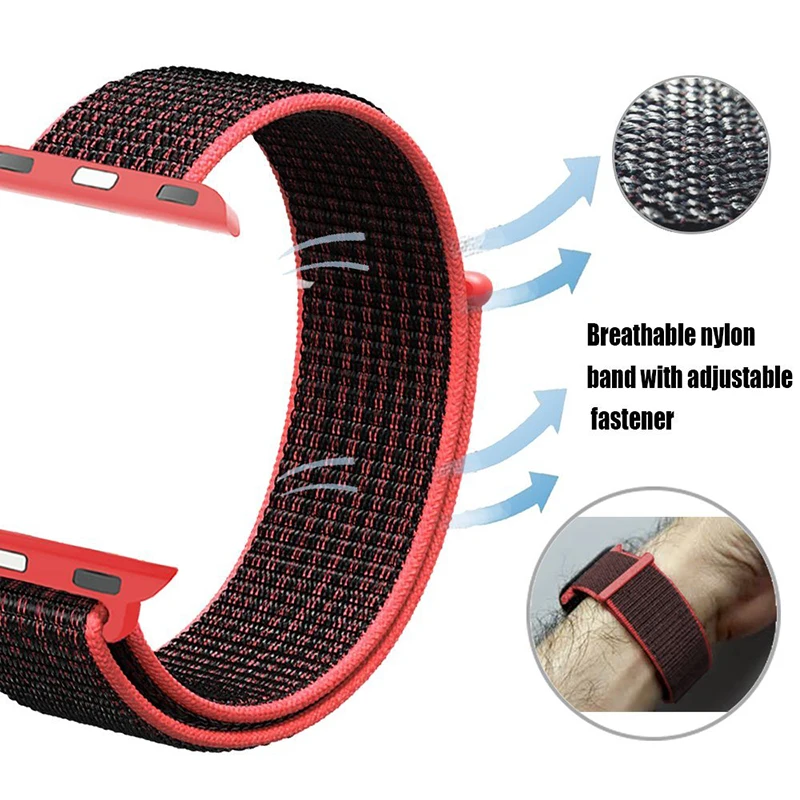 Новый Цвета нейлоновый спортивный бесшовный заменитель ремешок для наручных