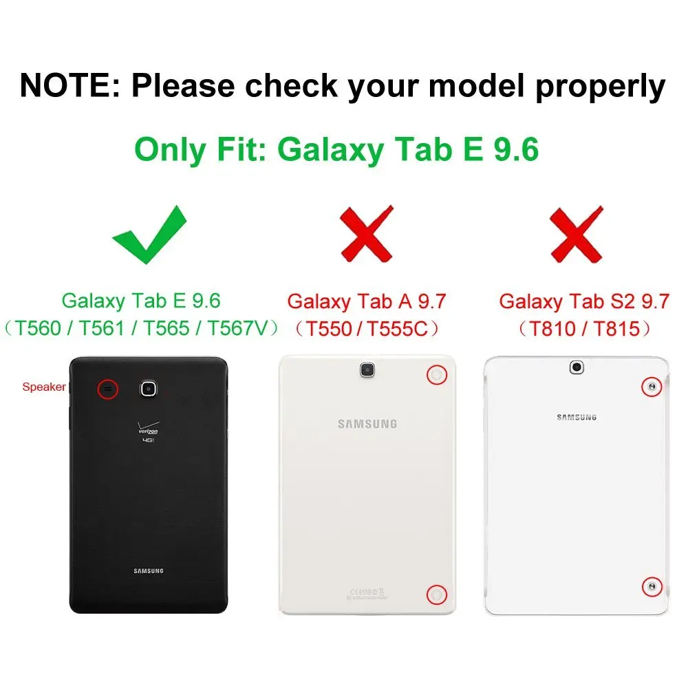 Чехол для Samsung Tab E 9 6 Тонкий Магнитный умный чехол из искусственной кожи № T561 T565 с