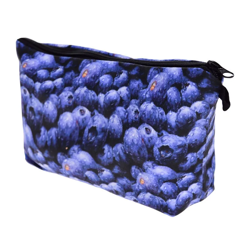 3D печать Черника Фрукты Макияж сумка многофункциональный дорожный макияж карман