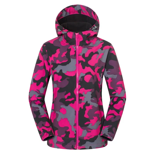 Women Coat Rose Горные мужские женские зимние уличные спортивные комплекты для кемпинга, пеших прогулок, ветрозащитная теплая флисовая куртка, штаны, брендовая одежда VA319 - Цвет: Women Coat Rose