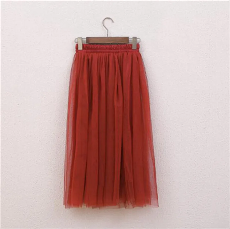wine red Для девочек-подростков, юбки, детская одежда, Roupas infantis menina для больших детей Длинная юбка 17, 18, 20, с юбкой-пачкой из сетчатой ткани, Vestidos Молодежные AA1104 - Цвет: wine red
