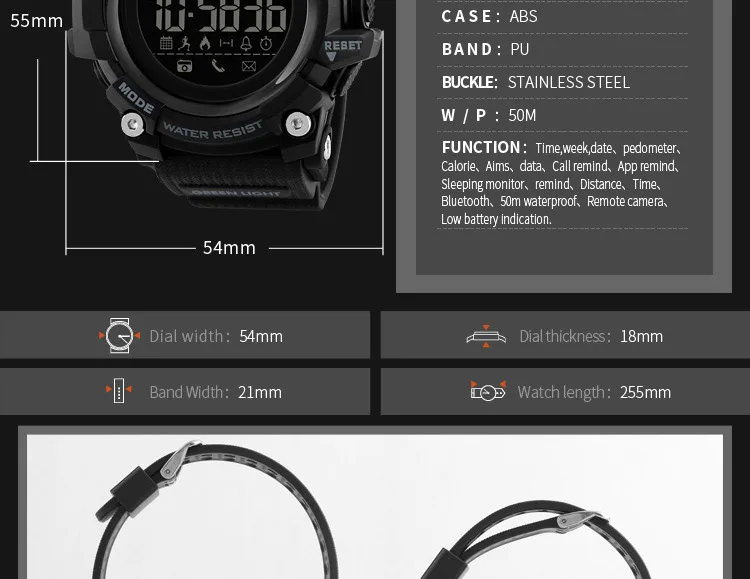 Известный бренд класса люкс SKMEI 1385 Bluetooth калорий смарт-цифровые часы Военный Открытый спортивные часы часов Водонепроницаемый часы