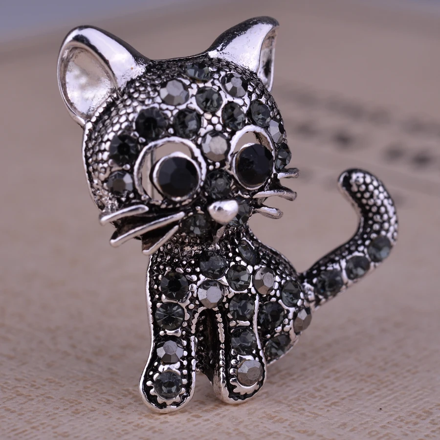 Милая маленькая кошка броши булавка ювелирное изделие для женщин костюм шапки
