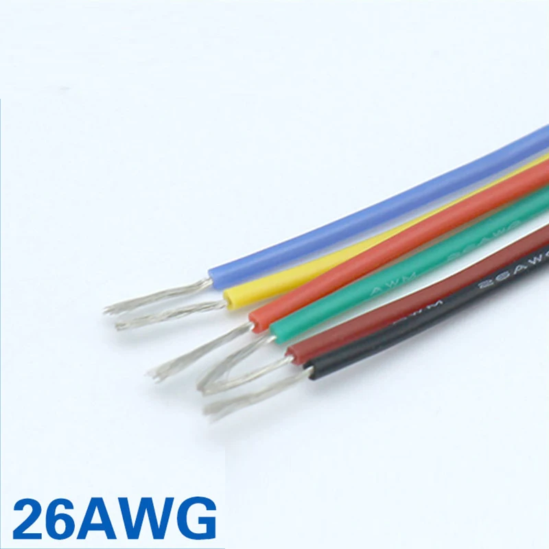 FATJAY RC 1 метр 26AWG гибкий мягкий силиконовый провод устойчивый к высоким
