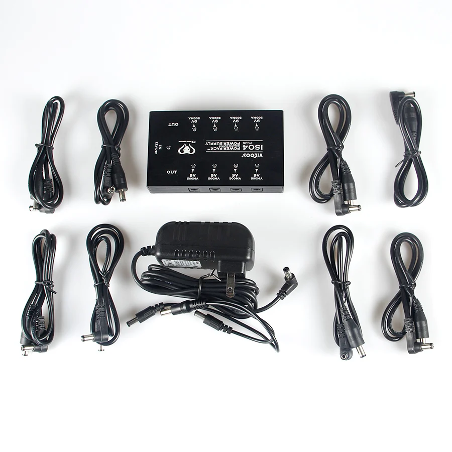 Vitoos ISO4 PLUS Power Packtm Электропитание гитарный эффект педали 8 шт. DC Кабели плюс 1Y