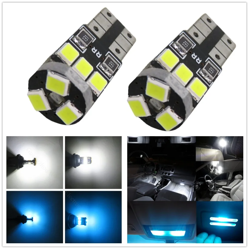 WLJH 6x Canbus T10 LED W5W Light 2835 SMD автомобильное освещение купольная карта дверь