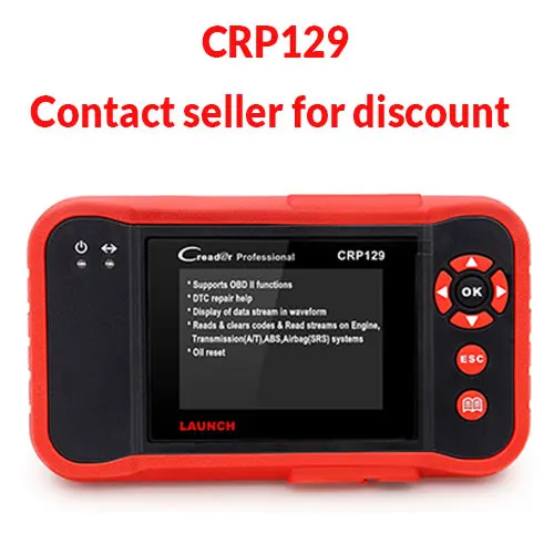 CRP129 Launch Creader VIII Поддержка двигателя/АБС-пластик/СРС/AT+ тормоз/масло/SAS сброса читатель кода obd2/eobd(система бортовой диагностики диагностический инструмент так же, как и CRP129 сканер - Цвет: CRP129