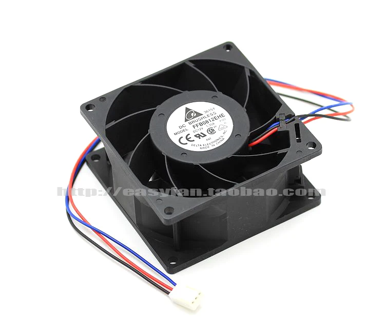 Вентилятор охлаждения сервера Delta Electronics FFB0812EHE SP14, 12 В постоянного тока, 1,35 А, 80x80x30 мм