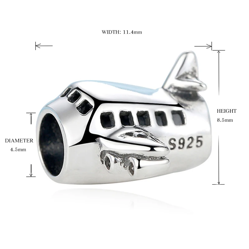 New Arrival silver 925 Charms Original Plane Beads air charms Fit Authentic Pandora Bracelets Pendants bead Jewelry making Gifts|authentic