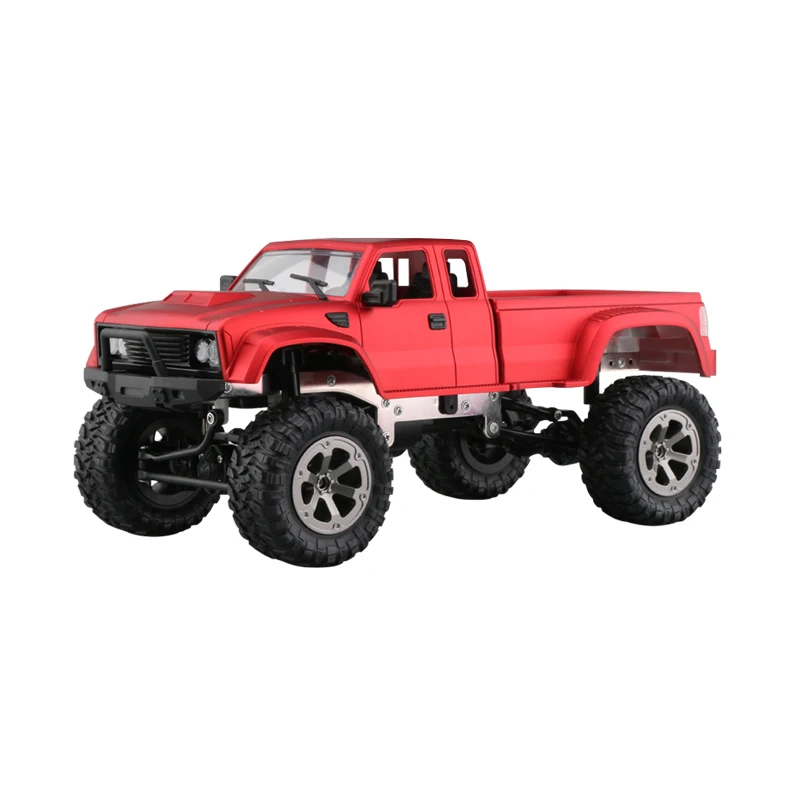 Красный EBOYU FY002A 2,4 Ghz 1/16 4WD внедорожник RC грузовик с передним светодиодный светильник матовый военный RC грузовик RTR - Цвет: Красный