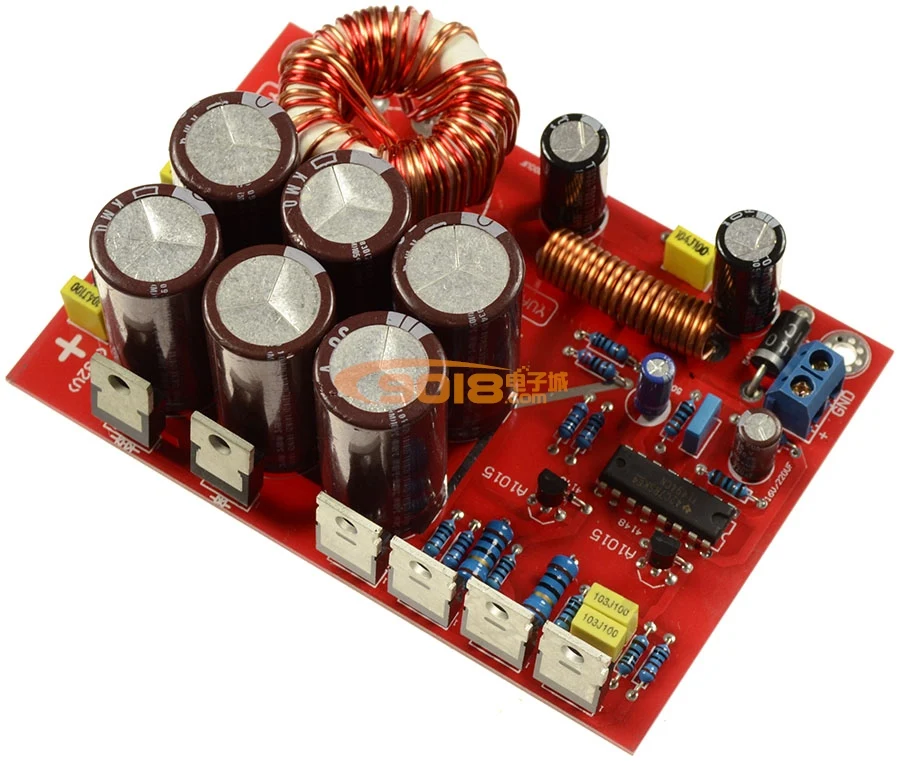 Усилитель напряжения на выходе 180 Вт постоянный ток 12 В один положительный