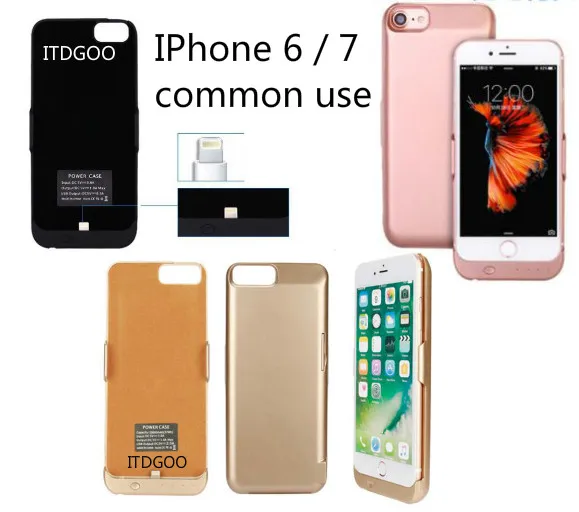 Батарея Зарядное устройство Портативный Мощность банк чехол для iPhone 7 6 6s плюс