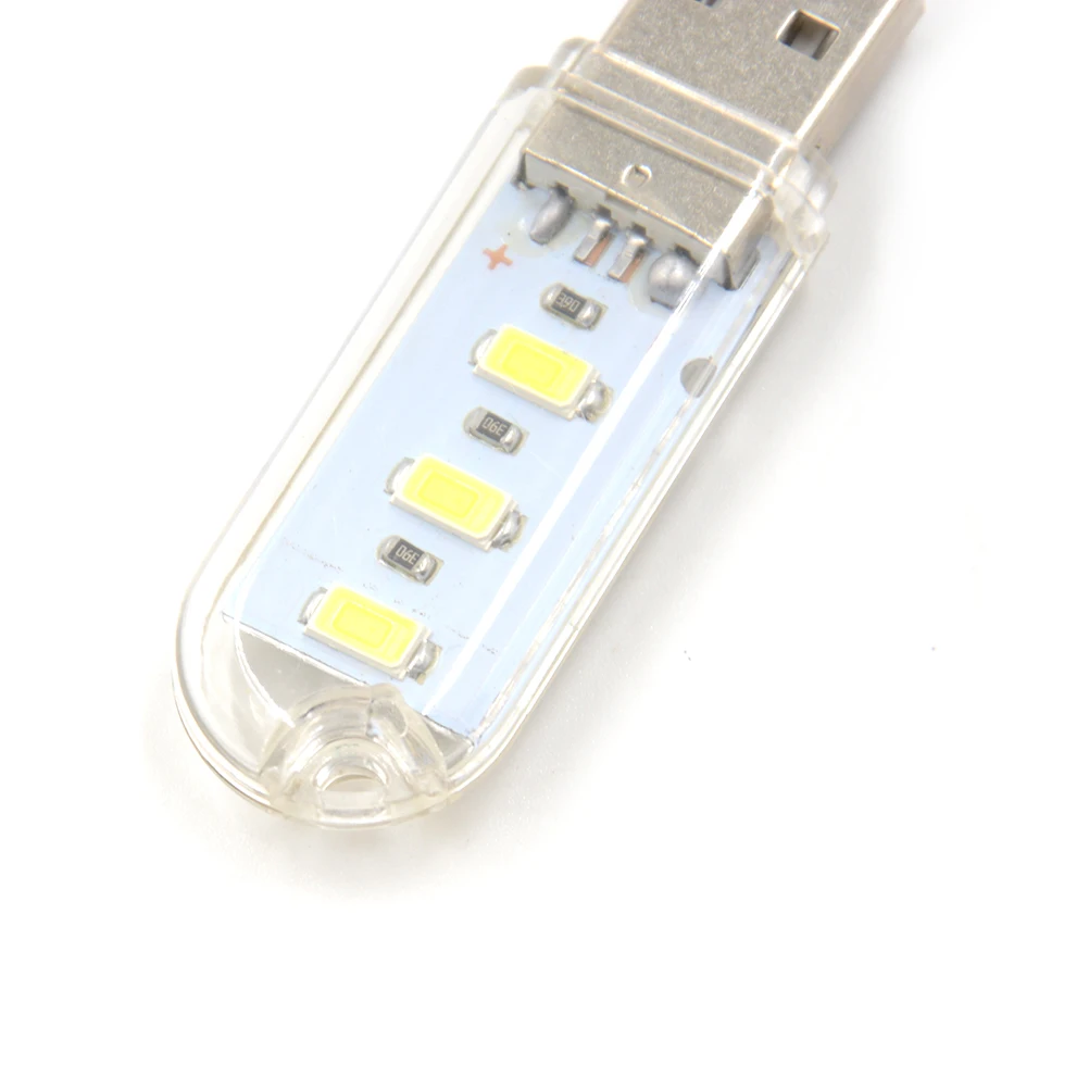 2 шт./лот миниатюрная USB светодиодная лампа освещение для книг 3 светодиода 5730 SMD 1 5