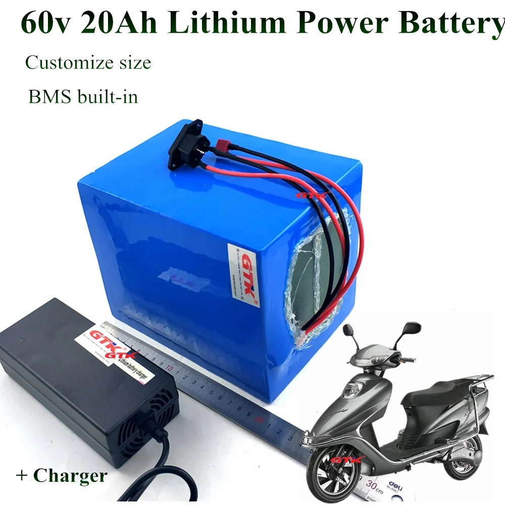 60v 20Ah литий ионный аккумулятор питания BMS Батарея пакет цилиндрическая 1000 Вт 2000