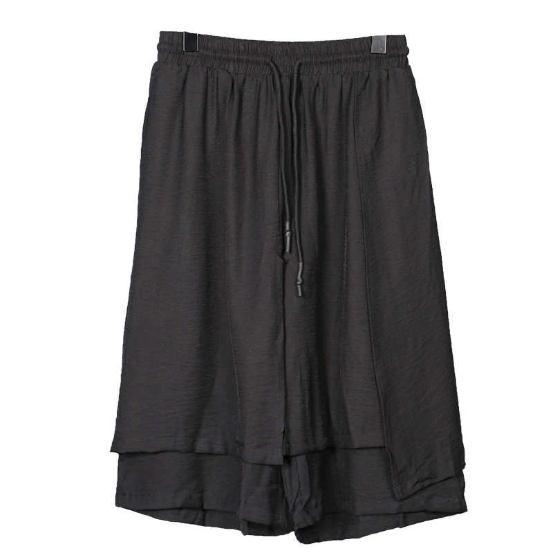 2019 New Summer street hip hop men Haren trousers original thin hair stylist loose straight tube five pants two fake |
