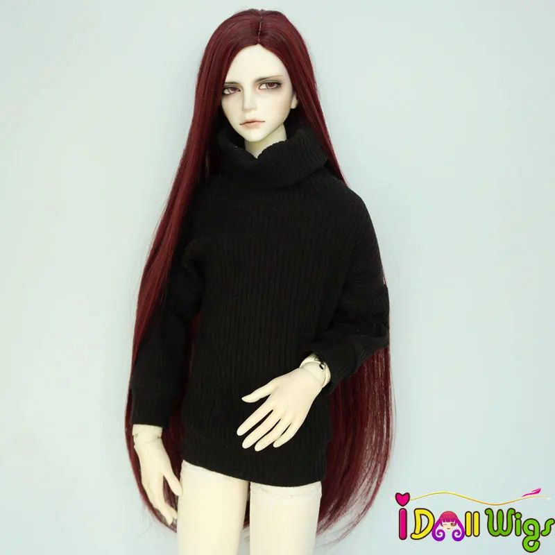 1/3 Bjd парик из высокотемпературного волокна модные смешанные цвета красного вина