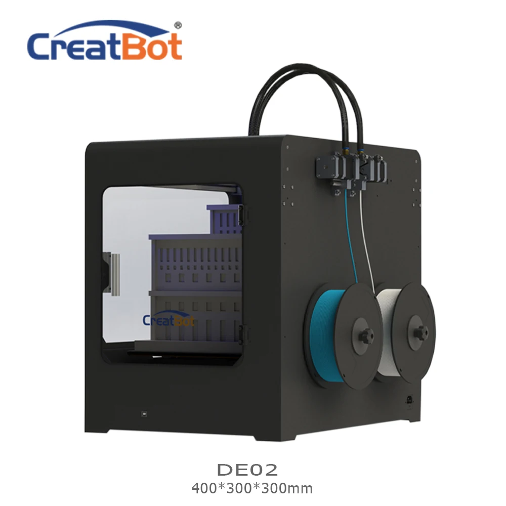 CreatBot 3d принтер DE02 размер сборки 400*300*300 мм двойной экструдер металлическая рама