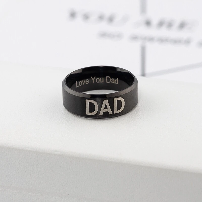 5 видов цветов кольцо из нержавеющей стали с гравировкой I Love You Daddy мужское