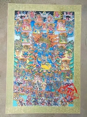 

Античная парча вышивка картины (тибетский Будда, Дхарма-защита алмаза)
