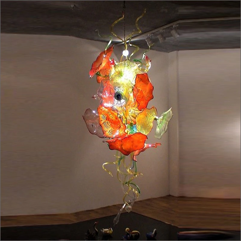 

Beautiful Amber Glass Pendant Light Chandelier Turkish Style Art Decor Blown Glass Chandelier Modern Crystal LED AC