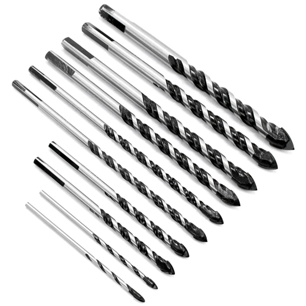 10pcs Multifunctional Drill Bits Extended Glass Bit Triangle For Ceramic Tile Concrete Marble | Инструменты