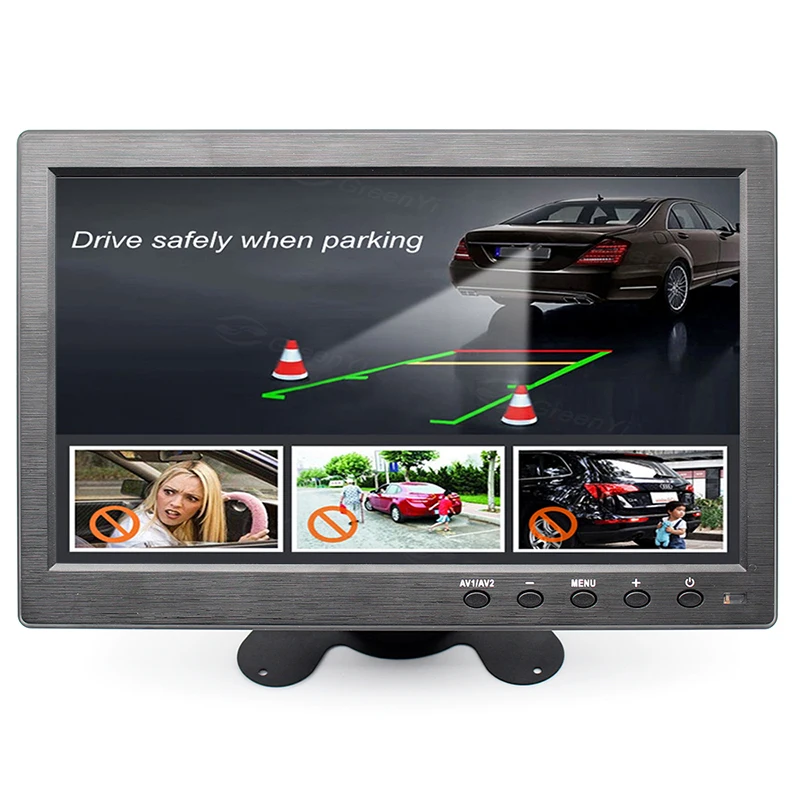 Автомобильный монитор GreenYi 10 1 дюйма 1024*600P HDMI VGA AV с совершенно новым экраном и