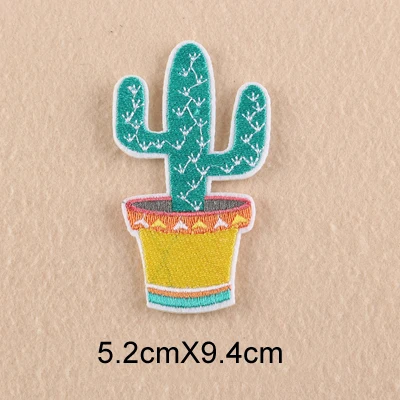 9 шт./Мода кактус напитки патчи для Костюмы Утюг на вышитые аппликации DIY