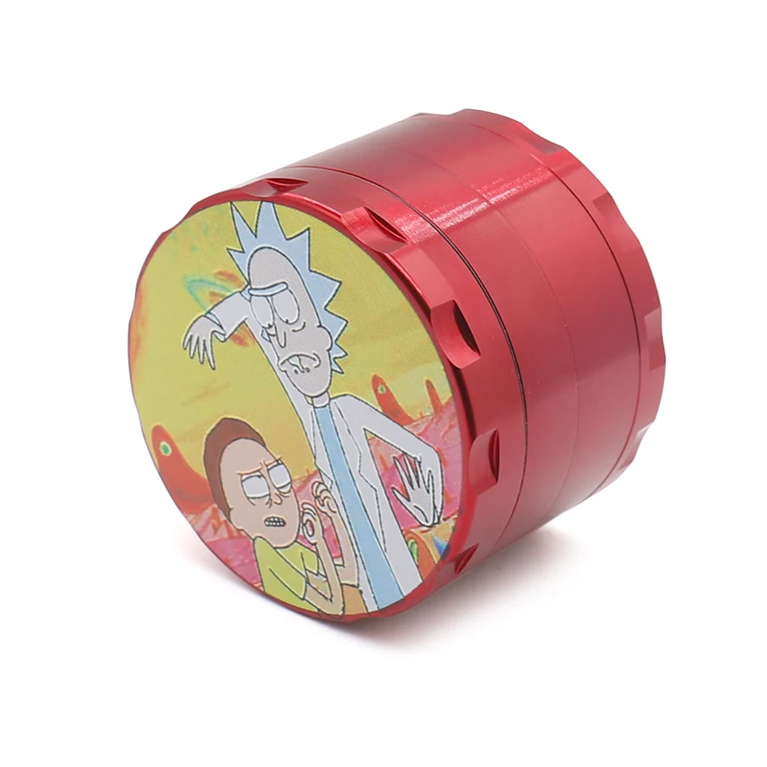 Новый Rick and Morty Grinder травы 63 мм Алюминий 4 слоя металлический измельчитель для