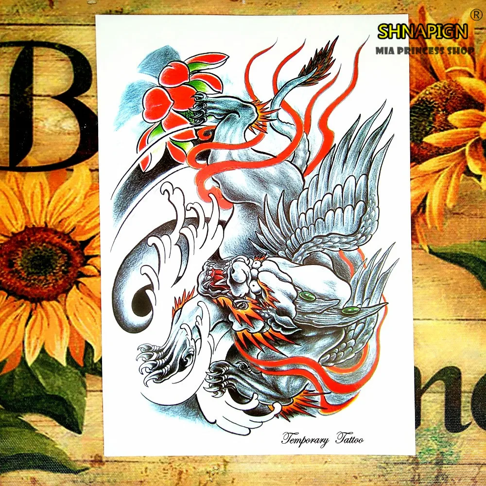 Временные тату с изображением тигра серебряной мухи боди арт флэш наклейки для