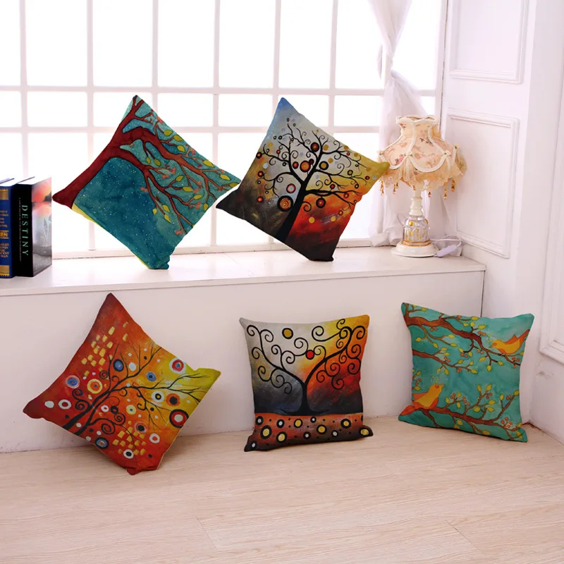 1 предмет новые футболки креативная ручной Краски дизайн узор в виде дерева жизни