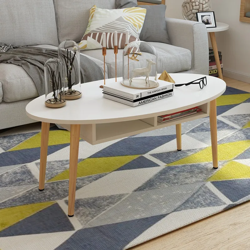 Скандинавский маленький чайный столик из цельного дерева простая гостиная диван